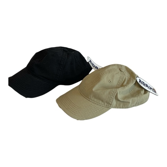Unisex Adams IM101 Hat Bundle Black and‎ Khaki NWT - Picture 2 of 9